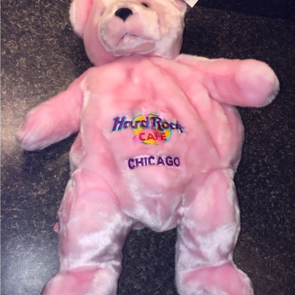 Hard Rock Cafe Pink Stuffed Animal Plush
